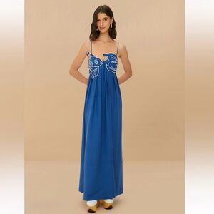 FARM Rio Blue Fish Dress - Size Large